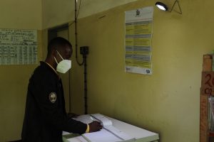 Zambian health care worker Keith Samanata