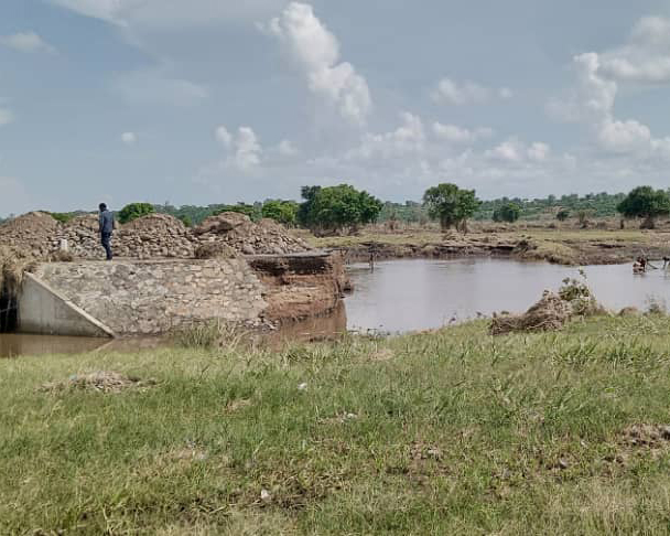 Flooded land in Chikwawa, Malawi after Tropical Storm Ana